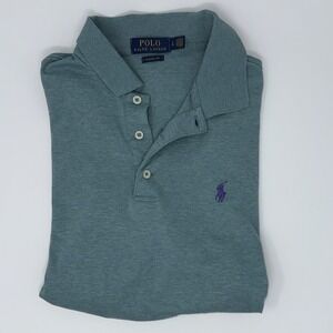 Polo Ralph Lauren Men's L Heather Green Short Sleeve Polo Shirt